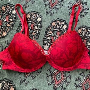Calvin Klein red push up bra new with tags